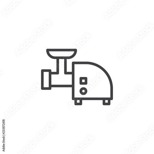 Electric Meat Grinder outline icon. linear style sign for mobile concept and web design. Mincer simple line vector icon. Symbol, logo illustration. Pixel perfect vector graphics