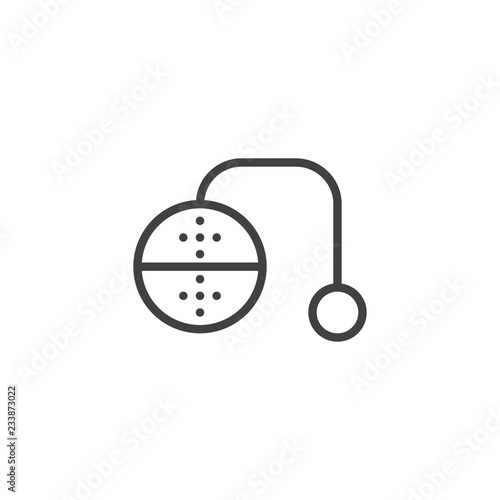 Tea infuser outline icon. linear style sign for mobile concept and web design. tea strainer simple line vector icon. Symbol, logo illustration. Pixel perfect vector graphics