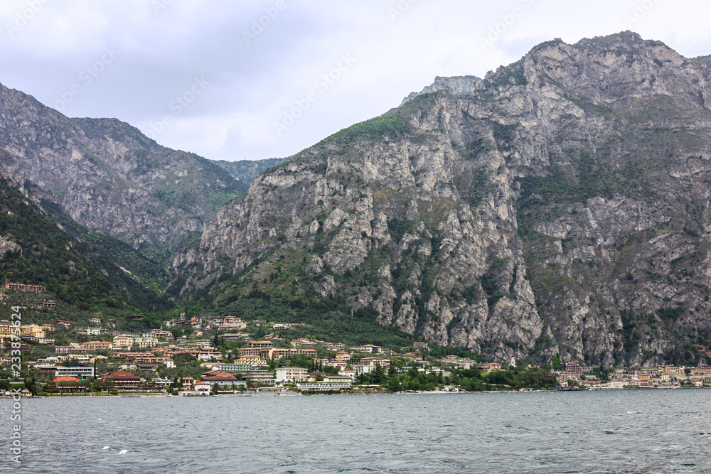 Fototapeta premium Mountain landscape view, Lombardy Italy. Maggiore lake
