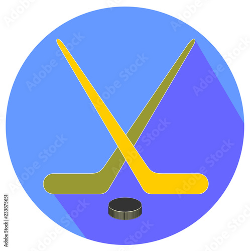 Ice Hockey flat design icon vector eps 10