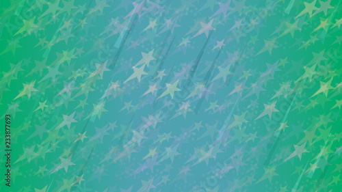 An abstract pattern of flying stars, triangular elements and circles. A bright element of the design of wallpaper, tiles, packaging, textiles, covers.