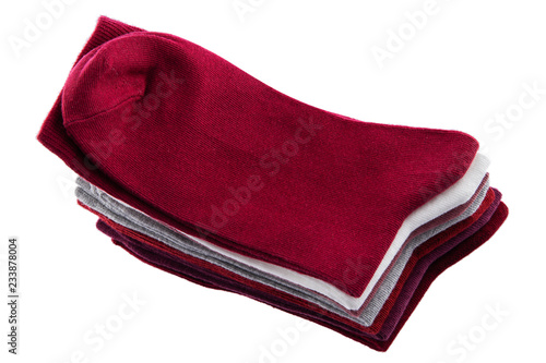 Wallpaper Mural Colorful stack of new socks isolated on white background Torontodigital.ca