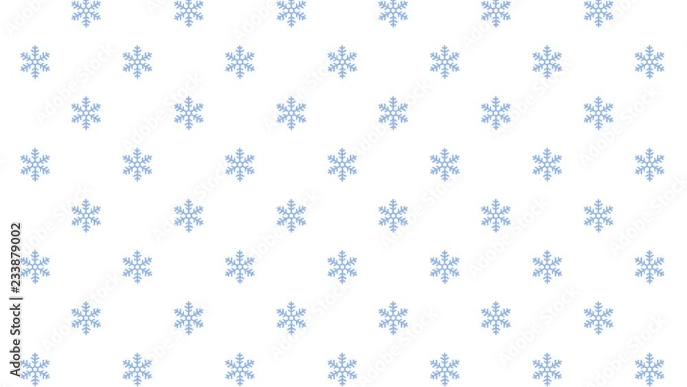 Animation of flying blue snowflakes on white background
Animation of flying blue snowflakes on white background