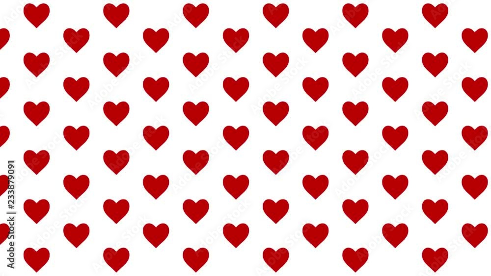 Animation of flying red hearts on white background
Animation of flying red hearts on white background
