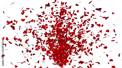 Wallpaper Mural 3d rendered animation of flying hearts with alpha matte
 Torontodigital.ca