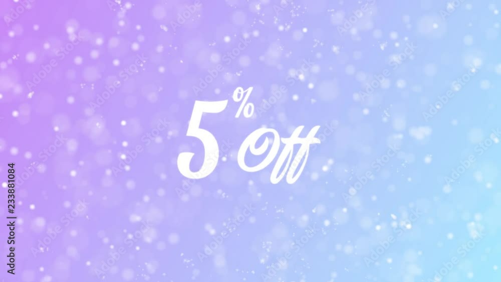 5% Off Greeting card text with beautiful snow and stars particles background for celebration, wishes, events, messages, holidays, festival. 5% Off Greeting card text with beautiful snow and stars particles background for celebration, wishes, events, messages, holidays, festival.