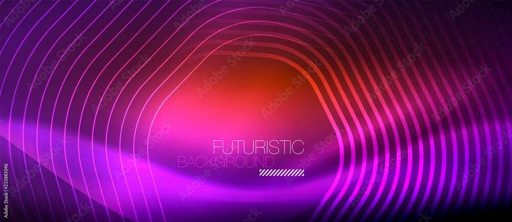 Neon glowing lines, magic energy space light concept, abstract background wallpaper design Neon glowing lines, magic energy space light concept, abstract background wallpaper design