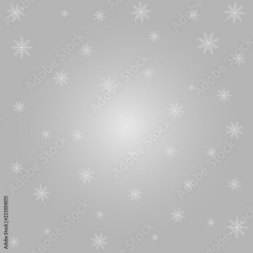 Winter card with snowflakes. Vector paper illustration.