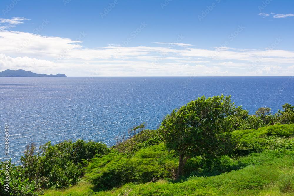 Caribbean sea view at Trois Rivieres, Basse-Terre, Guadeloupe