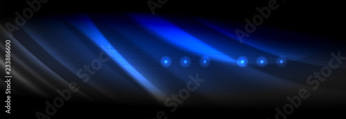 Fototapeta Naklejka Na Ścianę i Meble -  Liquid neon flowing waves, glowing light lines background