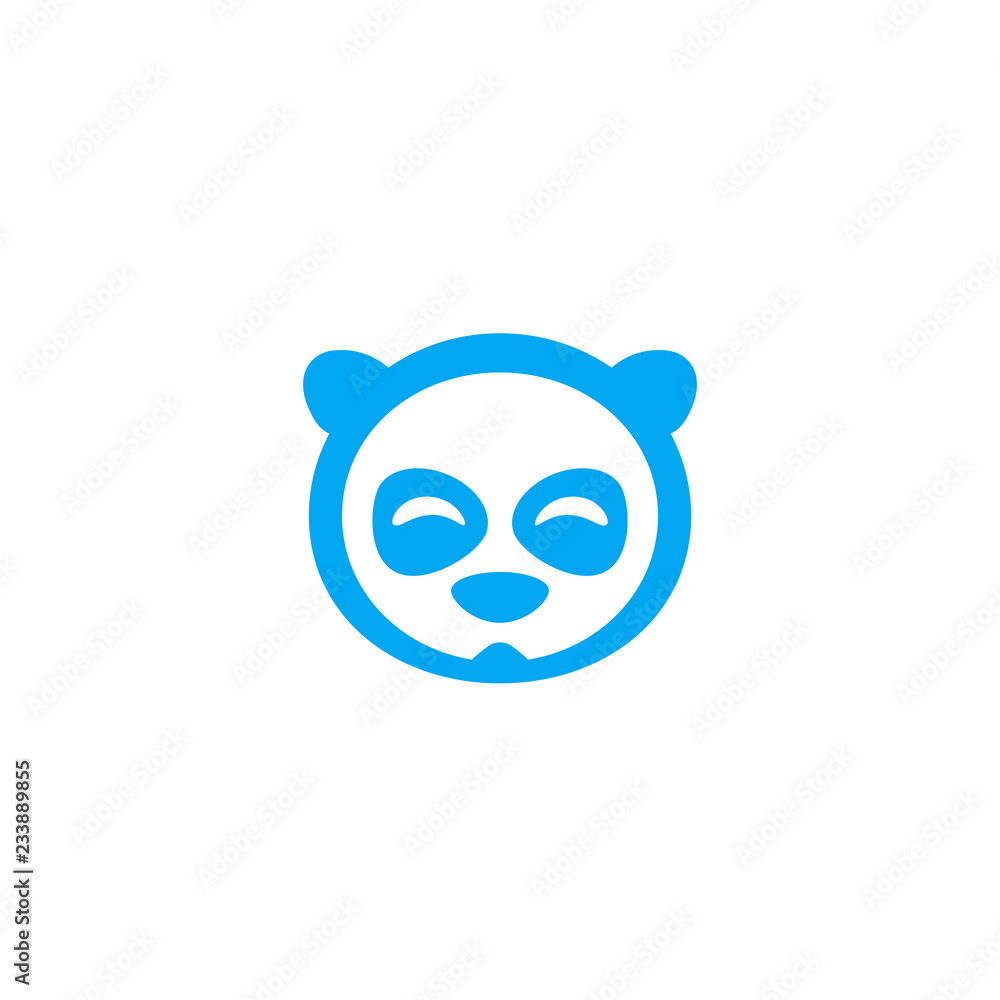Panda head vector logo