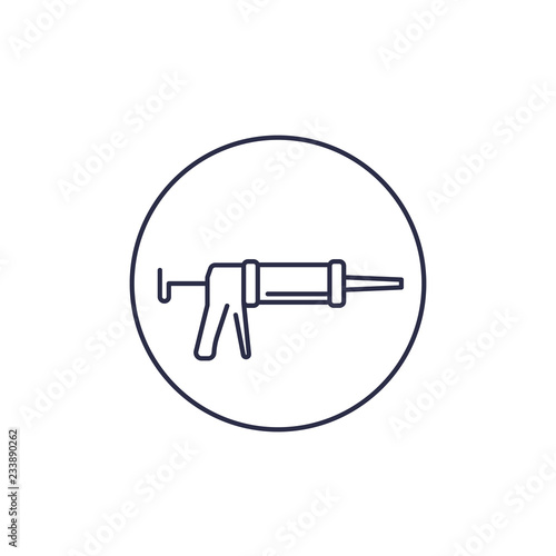 silicone gun line icon
