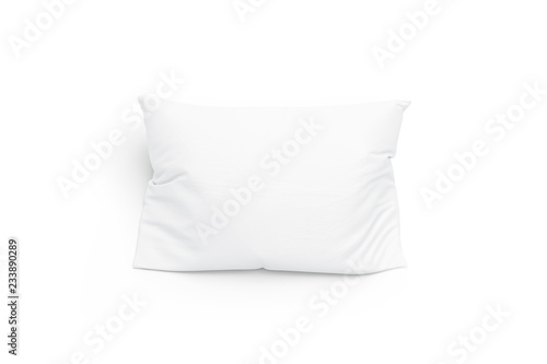Fotografía Blank white pillow mockup, isolated, top view