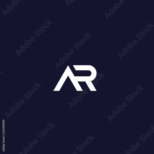 AR letter logo design photo