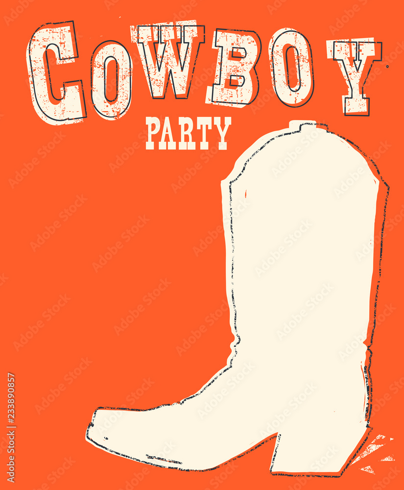 Cowboy boot.Vector hand drawn graphic illustration Cowboy boot.Vector hand drawn graphic illustration
