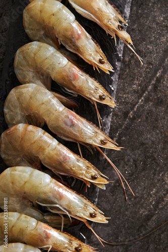 Fresh raw shrimps 