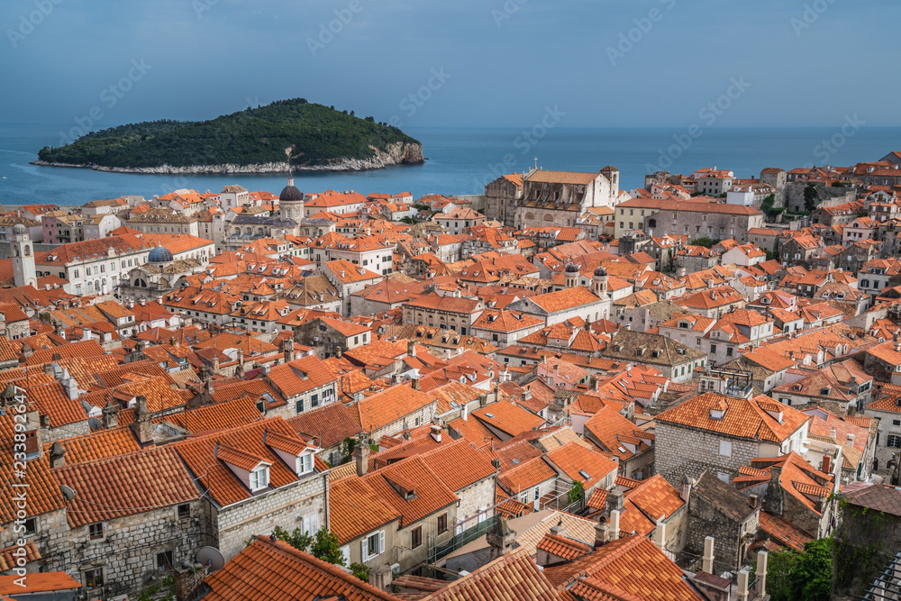 Historical old houses in Dubrovnik