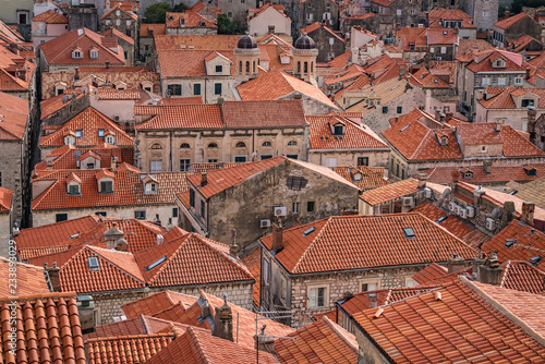 Rooftops of old houses in Dubrovnik