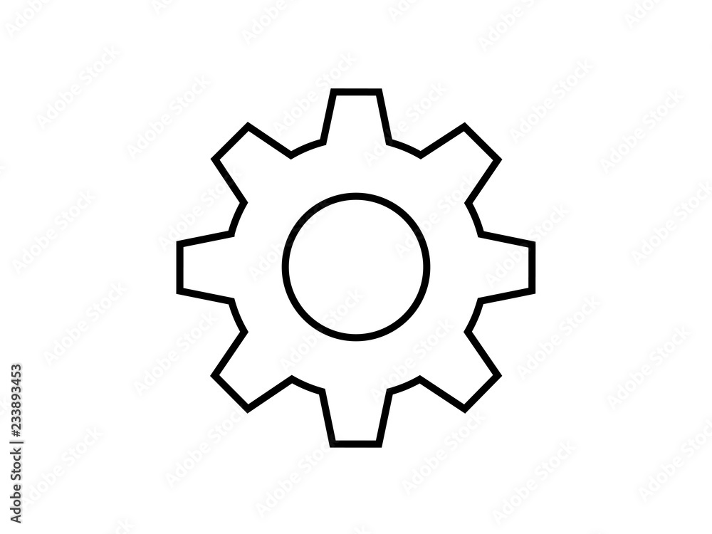 simple gear illustration symbol vector