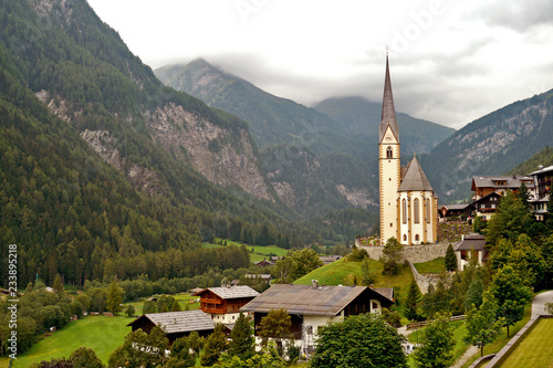 Heiligenblut am Großglockner, Carinthia / Austria. View to St. Vincent Church.