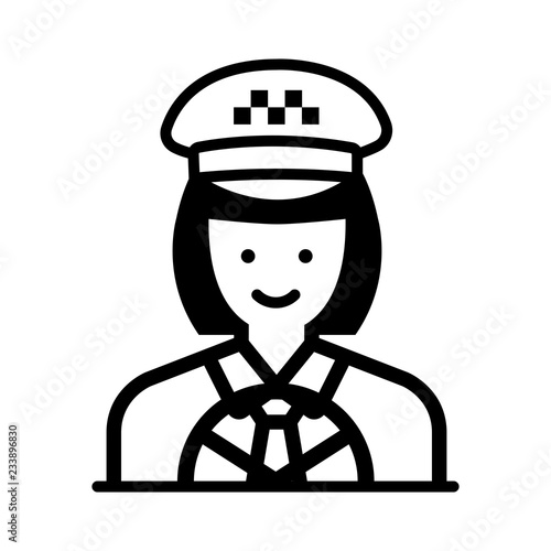 Taxi driver vector icon