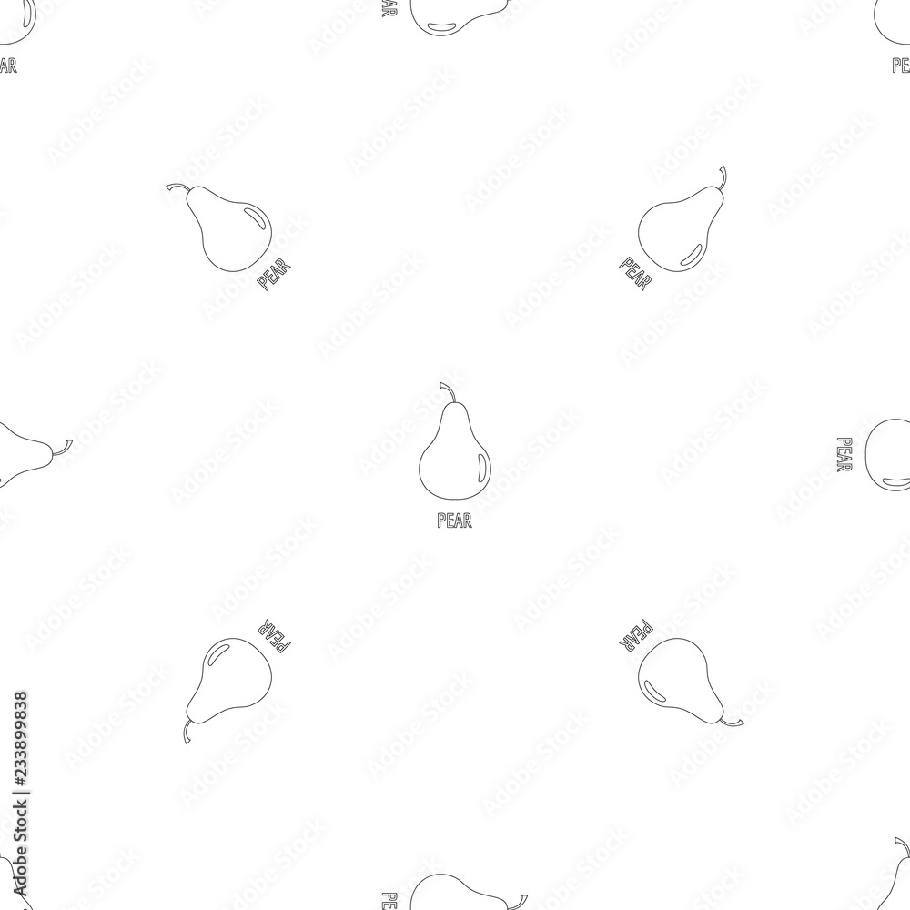 Pear pattern seamless vector repeat geometric for any web design