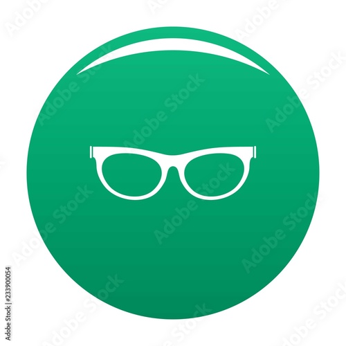 Farsighted eyeglasses icon. Simple illustration of farsighted eyeglasses vector icon for any design green