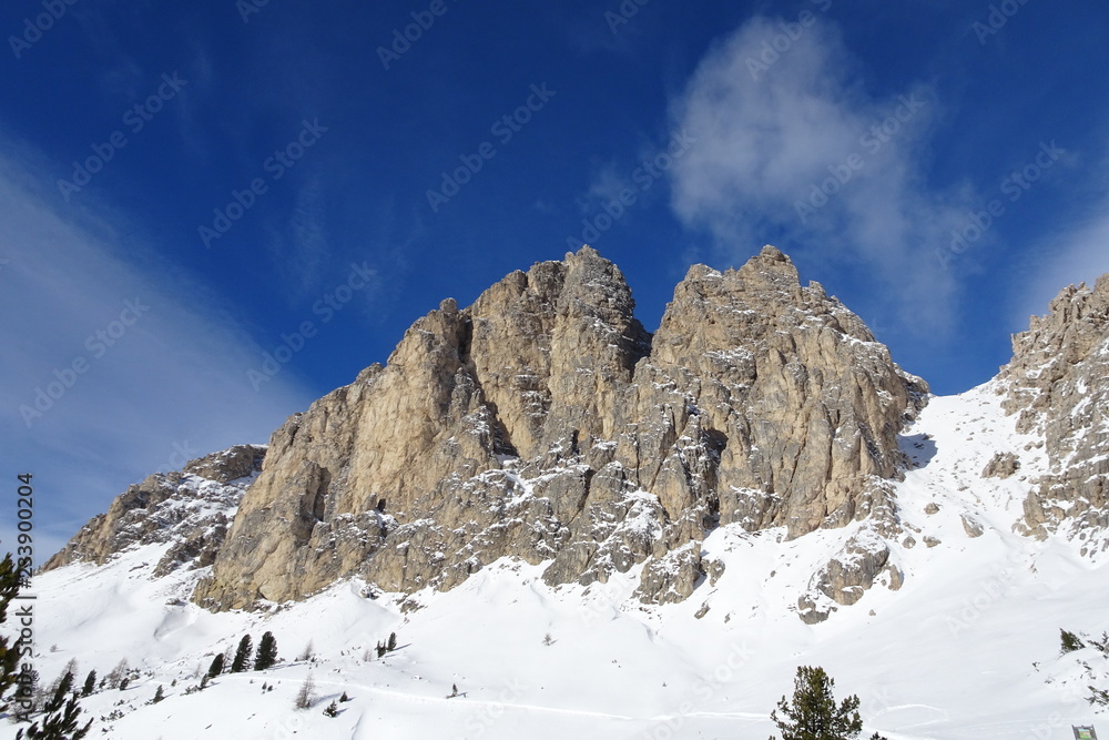 Snow on the Dolomites (Italy)