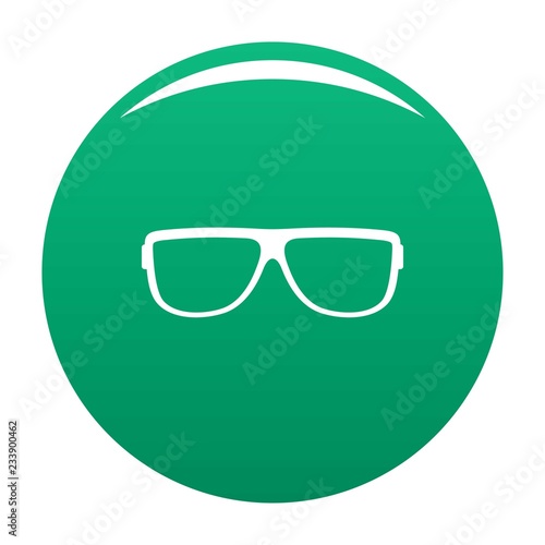 Eyeglasses without diopters icon. Simple illustration of eyeglasses without diopters vector icon for any design green