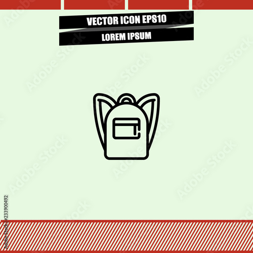 Schools bag icon vector