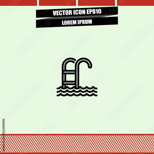 Swimming icon vector