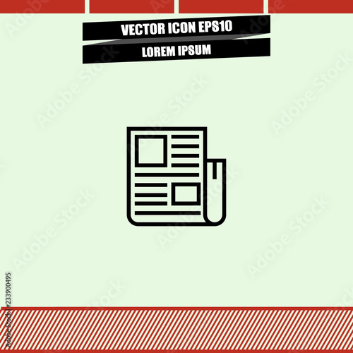 Newspaper icon vector