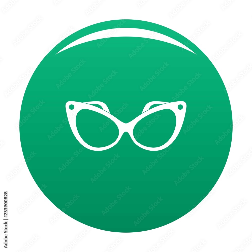 Fashion eyeglasses icon. Simple illustration of fashion eyeglasses vector icon for any design green Fashion eyeglasses icon. Simple illustration of fashion eyeglasses vector icon for any design green