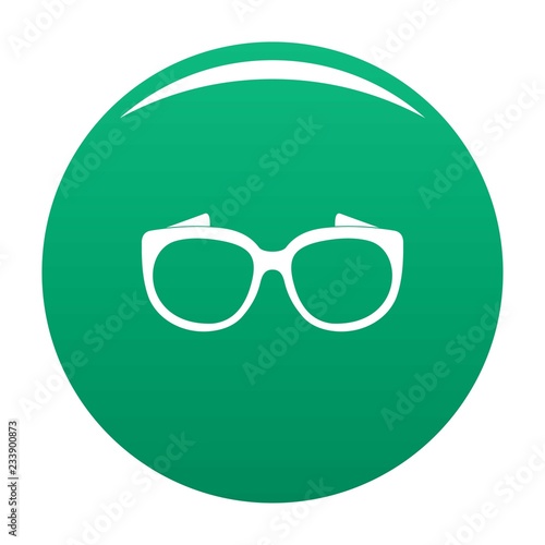 Eyeglasses for sight icon. Simple illustration of eyeglasses for sight vector icon for any design green
