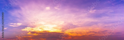 Panorama twilight exotic sky background