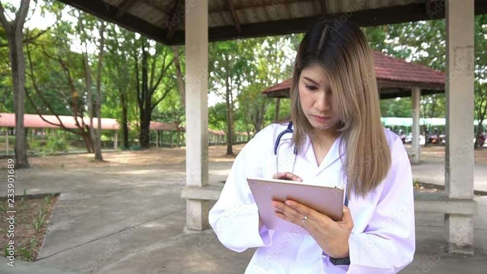 Portrait of young asian doctor woman at the hospital,Thailand people Portrait of young asian doctor woman at the hospital,Thailand people