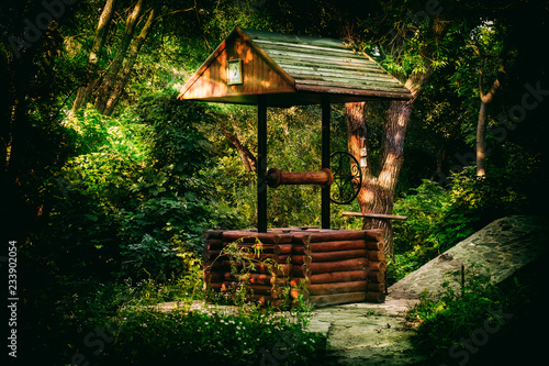 Fairy well in the village. Source of holy water