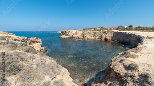 Marcello beach and Agios Fokas - Cyclades island - Aegean sea - Paroikia  Parikia  Paros - Greece