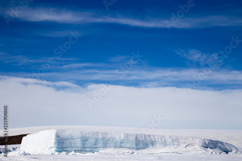 Tabular iceberg at Snow Hill Emperor Penguin Colony, October 2018. © robert