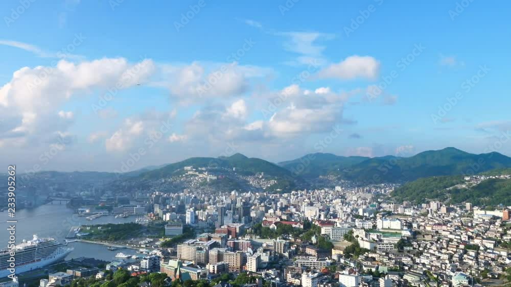 都市風景 長崎市 タイムラプス 都市風景 長崎市 タイムラプス