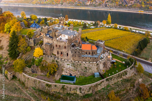 Reichenstein Castle, UNESCO World Heritage, Trechtingshausen,, Upper Middle Rhine Valley, Rhineland-Palatinate, Germany