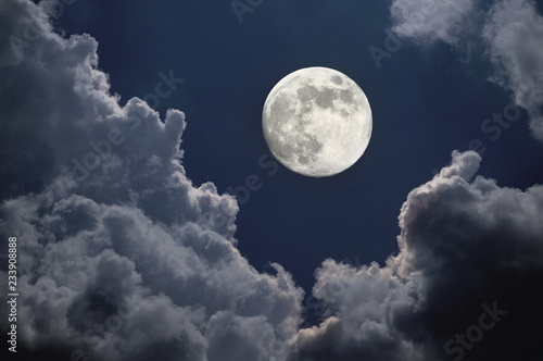 Full Moon night with cloud 