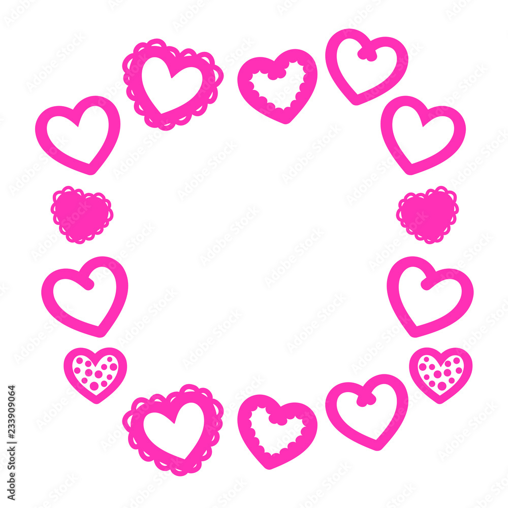 Valentine heart card illustration