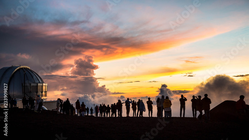 Sonnenuntergang am Mauna Kea  Big Island  Hawaii