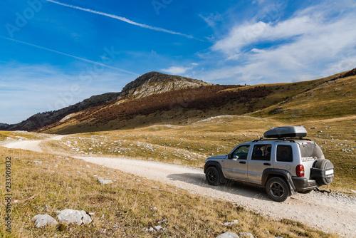 Off road expedition to rural unspoiled Bosnia steppe