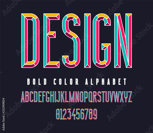 Colorful condensed bold font