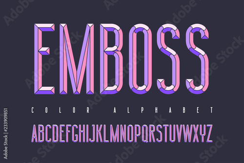 Emboss color font