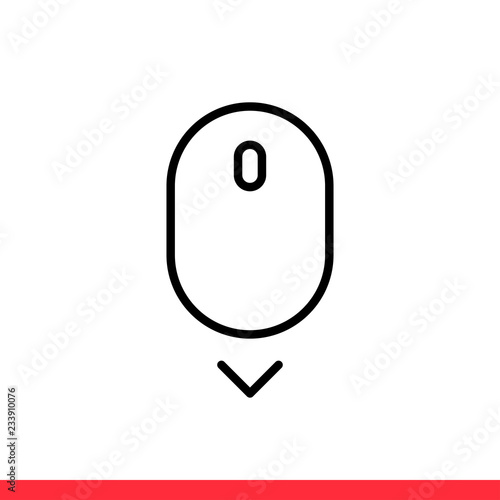 Free Download Scroll down icon symbol, vector illustration - GFXLoad