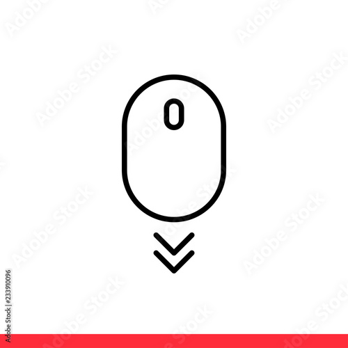 Free Download Scroll down icon symbol, vector illustration - GFXLoad