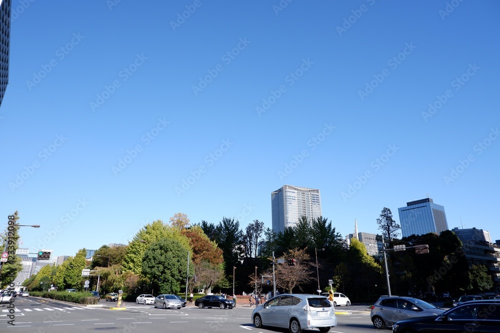 Intersection in front of Hibiya Park